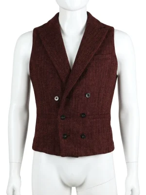 Blazer sans manche coton boutonnage croisé homme - Vue 1 - blazer sans manche