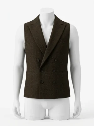 Blazer sans manche coton slim fit mariage homme - Vue 1 - blazer sans manche