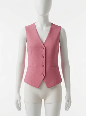 blazer sans manche court col v bureau femme - Vue 1 - blazer sans manche