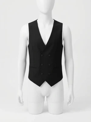Blazer sans manche homme boutonnière croisée élégant mariage - Vue 1 - blazer sans manche