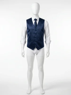 Blazer sans manche homme satiné business mariage complet - Vue 1 - blazer sans manche