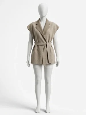 Blazer sans manche laine épais bureau moderne femme - Vue 1 - blazer sans manche