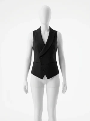Blazer sans manche slim fit business élégant femme - Vue 1 - blazer sans manche
